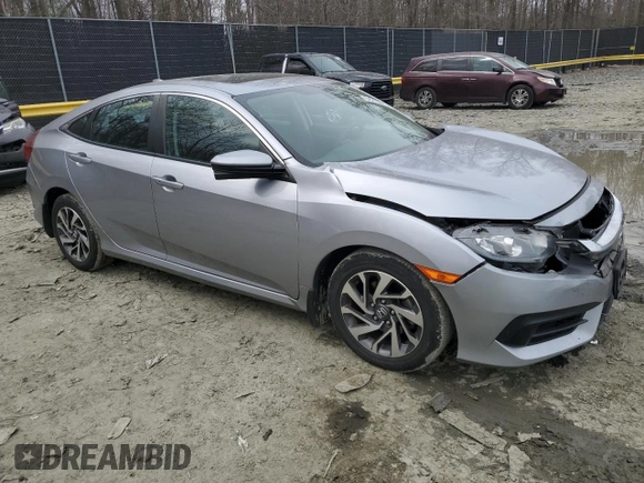 2018 Honda Civic EX with VIN 2HGFC2F75JH532134, listed as a Copart auction lot 51215215 with 35,189 mi miles and Salvage Title. Bid and sale history available at DreamBid. Image 4.