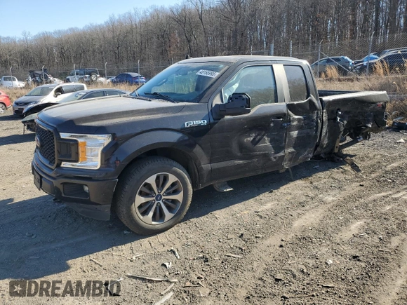 2020 Ford F-150 XL with VIN 1FTEX1EP0LKD59712, listed as a Copart auction lot 48168995 with 159,448 mi miles and Salvage Title. Bid and sale history available at carsss.com. Image 1.
