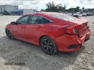 2020 Honda Civic Sedan Sport with VIN 2HGFC2F87LH537167, listed as a Copart auction lot 54429995 with 61,997 mi miles and Salvage Title. Bid and sale history available at carsss.com. Image 2.