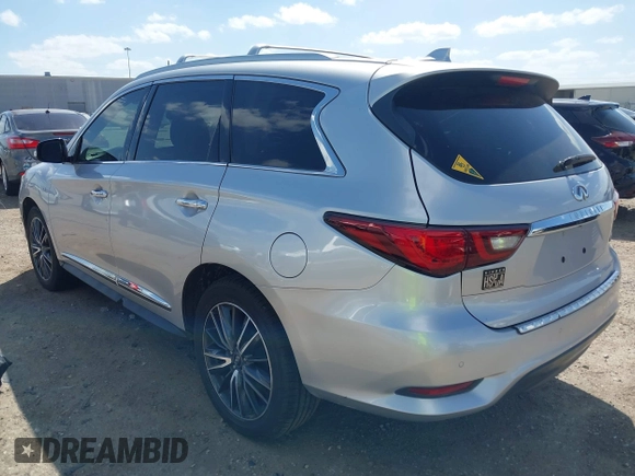 2019 Infiniti QX60 LUXE with VIN 5N1DL0MN8KC526839, listed as a IAAI auction lot 41811271 with 83,729 mi miles. Bid and sale history available at carsss.com. Image 3.
