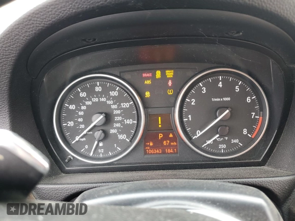 2013 BMW 3 Series 335i with VIN WBADX7C59DJ590306, listed as a Copart auction lot 50372085 with 106,343 mi miles and Salvage Title. Bid and sale history available at DreamBid. Image 9.