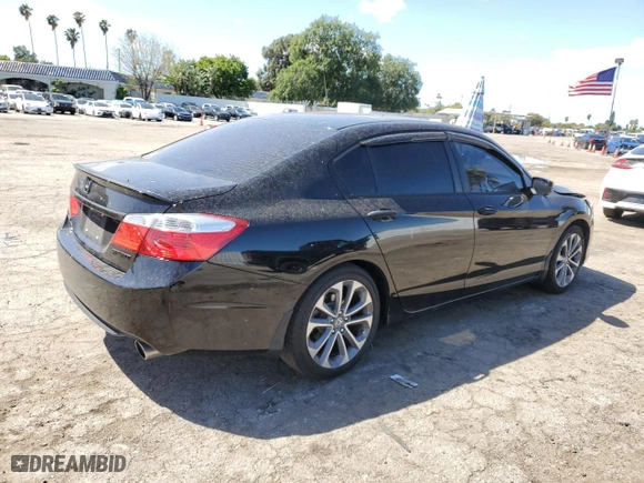 2015 Honda Accord Sedan Sport with VIN 1HGCR2F51FA275012, listed as a Copart auction lot 50627055 with 82,755 mi miles and Salvage Title. Bid and sale history available at carsss.com. Image 3.