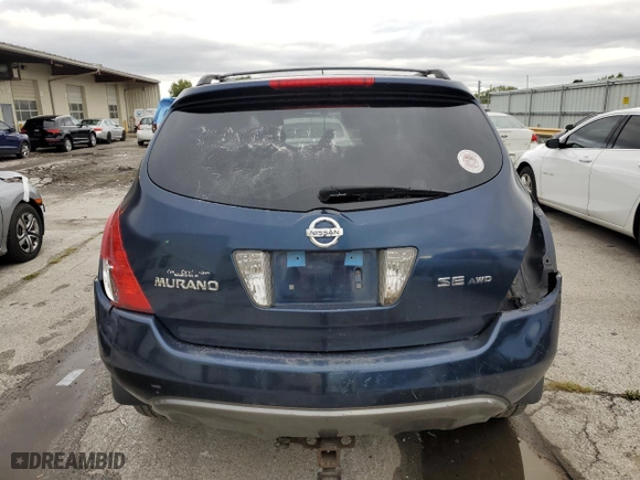 2005 Nissan Murano SE with VIN JN8AZ08W05W405139, listed as a Copart auction lot 72080964 with 233,680 mi miles and Salvage Title. Bid and sale history available at carsss.com. Image 6.