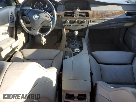 2005 BMW 5 Series 530i with VIN WBANA73585B816112, listed as a Copart auction lot 86189394 with 221,964 mi miles and Salvage title. Bid and sale history available at DreamBid. Image 8.