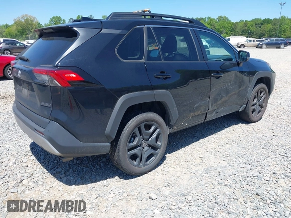 2023 Toyota RAV4 Adventure with VIN 2T3J1RFVXPW375604, listed as a IAAI auction lot 42045010 with 80,674 mi miles. Bid and sale history available at carsss.com. Image 4.