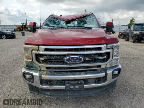 2022 Ford F-250 XL with VIN 1FT7W2B63NED86675, listed as a Copart auction lot 58701495 with 6,165 mi miles and Salvage title. Bid and sale history available at DreamBid. Image 5.