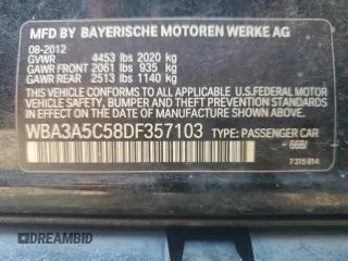 2013 BMW 3 Series 328i with VIN WBA3A5C58DF357103, listed as a Copart auction lot 64050415 with 213,350 mi miles and Salvage title. Bid and sale history available at DreamBid. Image 13.