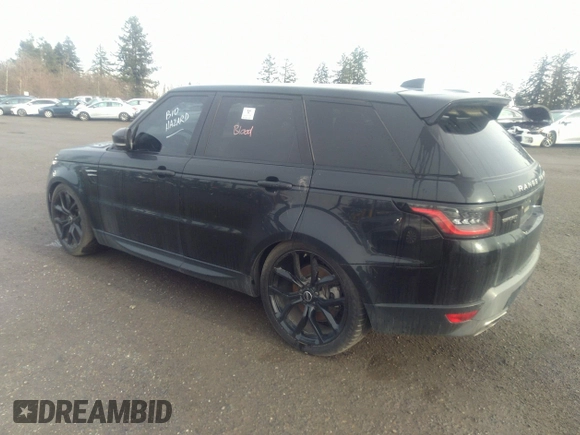 2020 Land Rover Range Rover Sport SE with VIN SALWG2SU5LA741348, listed as a IAAI auction lot 39484742 with 57,216 mi miles. Bid and sale history available at carsss.com. Image 3.