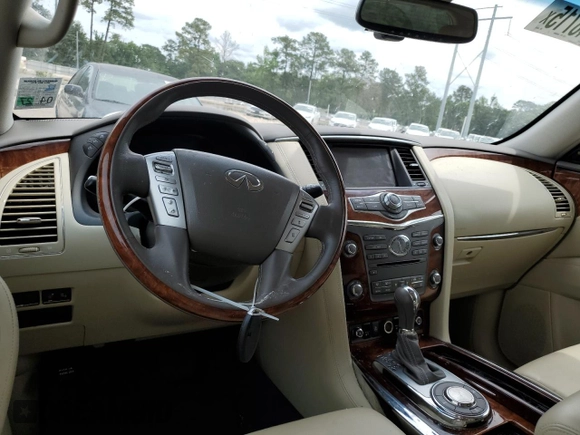 2017 Infiniti QX80 with VIN JN8AZ2NF1H9646579, listed as a Copart auction lot 58546715 with 80,244 mi miles and Salvage title. Bid and sale history available at DreamBid. Image 8.