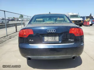 2007 Audi A4 2.0T with VIN WAUDF78E47A060521, listed as a Copart auction lot 54453505 with 173,988 mi miles and Clean Title. Bid and sale history available at carsss.com. Image 6.
