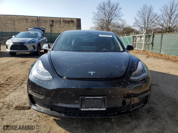 2019 Tesla Model 3 Mid Range with VIN 5YJ3E1EAXKF434890, listed as a Copart auction lot 43422255 with 76,362 mi miles and Salvage Title. Bid and sale history available at carsss.com. Image 5.