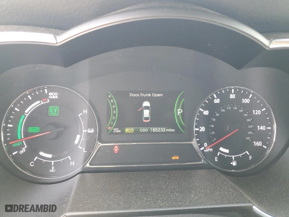 2013 Kia Optima Hybrid EX with VIN KNAGM4AD7D5060620, listed as a Copart auction lot 52964445 with 185,232 mi miles and Salvage Title. Bid and sale history available at carsss.com. Image 9.