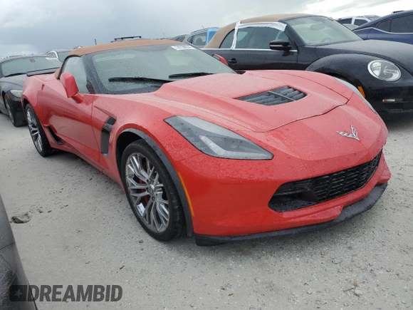 2016 Chevrolet Corvette Z06 3LZ with VIN 1G1YU3D63G5600184, listed as a Copart auction lot 74736534 with 0 mi miles and Salvage Title. Bid and sale history available at carsss.com. Image 4.