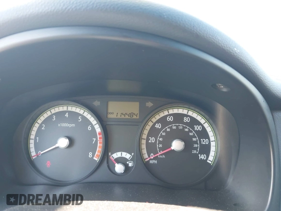 2009 Kia Rio LX with VIN KNADE243096440150, listed as a IAAI auction lot 42152589 with 114,484 mi miles. Bid and sale history available at carsss.com. Image 7.