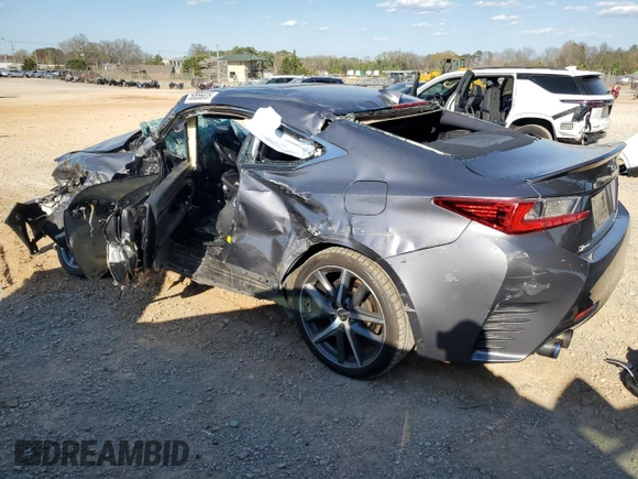 2016 Lexus RC 300 F Sport with VIN JTHSM5BC1G5000747, listed as a Copart auction lot 50856835 with Not provided miles and Salvage title. Bid and sale history available at DreamBid. Image 2.
