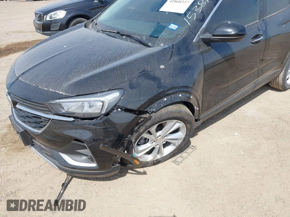 2023 Buick Encore GX Preferred with VIN KL4MMBS28PB153816, listed as a IAAI auction lot 41868337 with 19,605 mi miles and . Bid and sale history available at DreamBid. Image 6.