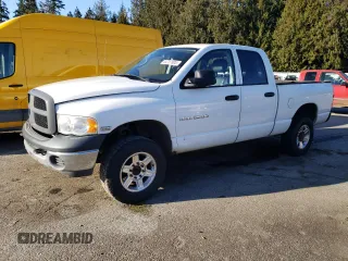 2005 Dodge Ram 2500 SLT with VIN 3D7KS28D05G858468, listed as a Copart auction lot 44737805 with 163,658 mi miles and Salvage Title. Bid and sale history available at carsss.com. Image 1.