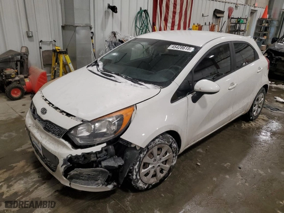 2012 Kia Rio LX with VIN KNADM5A36C6015869, listed as a Copart auction lot 45428615 with 149037 miles and Clean Title. Bid and sale history available at carsss.com. Image 1.