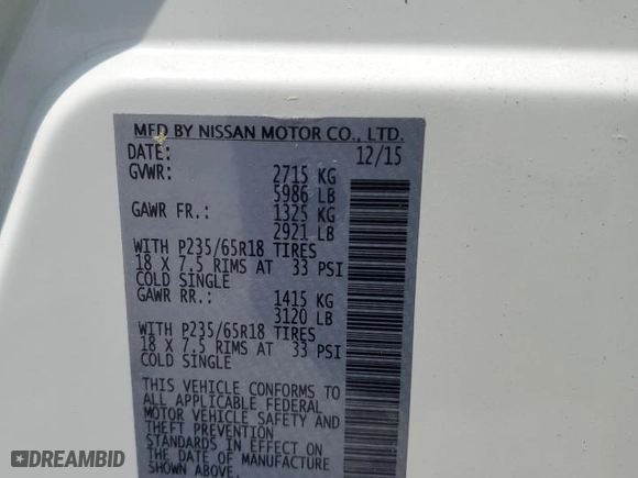 2016 Nissan Pathfinder SV with VIN 5N1AR2MM1GC608987, listed as a Copart auction lot 52672025 with 131,211 mi miles and Clean Title. Bid and sale history available at carsss.com. Image 13.