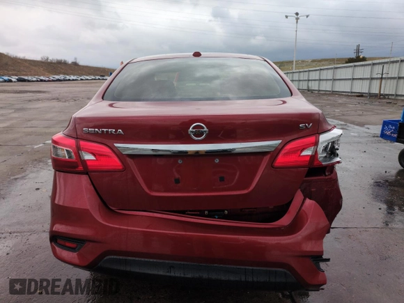 2017 Nissan Sentra SV with VIN 3N1AB7AP5HL671684, listed as a Copart auction lot 50741995 with 108,044 mi miles and Salvage Title. Bid and sale history available at carsss.com. Image 6.