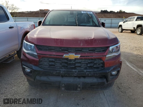 2021 Chevrolet Colorado 2WD LT with VIN 1GCGSCEA3M1295848, listed as a Copart auction lot 83054544 with 57,739 mi miles and Salvage Title. Bid and sale history available at carsss.com. Image 5.