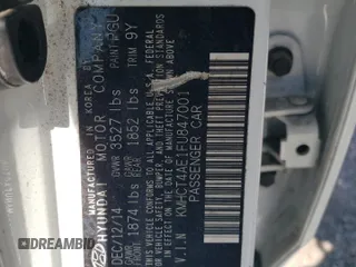 2015 Hyundai Accent GLS with VIN KMHCT4AE1FU847001, listed as a Copart auction lot 52442325 with 82,005 mi miles and Salvage Title. Bid and sale history available at carsss.com. Image 12.