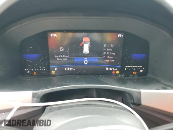 2022 Volkswagen Atlas SE with VIN 1V2DP2CA4NC534992, listed as a Copart auction lot 59531005 with 41,927 mi miles and Salvage title. Bid and sale history available at DreamBid. Image 9.