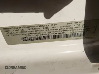2009 Volkswagen Jetta S с VIN 3VWJZ71K79M040280, выставлен на аукционе IAAI как лот 42328383 с пробегом 160 072 миль миль и . История ставок и продаж доступна на DreamBid. Изображение 9.