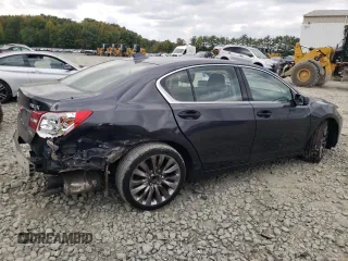 2016 Acura RLX Tech Pkg with VIN JH4KC1F51GC000993, listed as a Copart auction lot 73322414 with 118,631 mi miles and Salvage Title. Bid and sale history available at carsss.com. Image 3.
