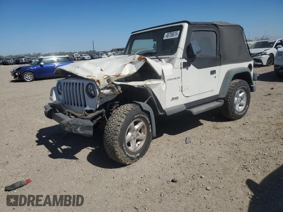 1997 Jeep Wrangler SE with VIN 1J4FY29PXVP411817, listed as a Copart auction lot 48755615 with 125,284 mi miles and Salvage Title. Bid and sale history available at DreamBid. Image 1.