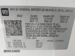 2022 GMC Terrain SLT z VIN 3GKALVEV0NL293247, wystawiony jako IAAI lot #42286019 z przebiegiem 35 801 mil mil oraz . Historia ofert i sprzedaży dostępna na DreamBid. Obrazek 9.