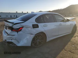2021 BMW 3 Series M340i with VIN 3MW5U7J05M8B93885, listed as a Copart auction lot 42400835 with 48,771 mi miles and Salvage Title. Bid and sale history available at carsss.com. Image 3.