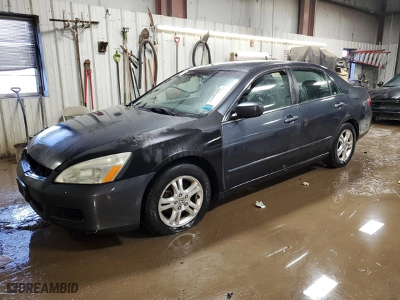 2006 Honda Accord Sdn LX SE with VIN 1HGCM56366A100771, listed as a Copart auction lot 44423205 with 213,163 mi miles and Salvage Title. Bid and sale history available at carsss.com. Image 1.