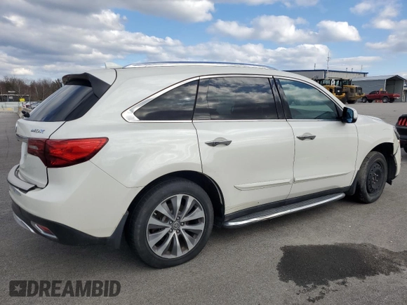2014 Acura MDX Technology with VIN 5FRYD3H49EB010968, listed as a Copart auction lot 52149615 with 116,353 mi miles and Clean title. Bid and sale history available at DreamBid. Image 3.