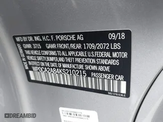 2019 Porsche 718 Boxster with VIN WP0CA2A84KS210215, listed as a IAAI auction lot 41284637 with 43,965 mi miles. Bid and sale history available at carsss.com. Image 9.