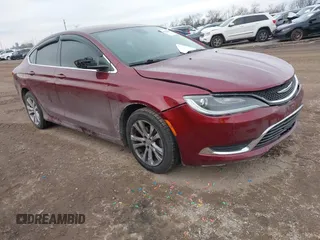 2015 Chrysler 200 Limited with VIN 1C3CCCAB4FN686369, listed as a IAAI auction lot 41509409 with 143,242 mi miles. Bid and sale history available at carsss.com. Image 1.