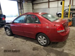 2009 Kia Spectra EX with VIN KNAFE222595647822, listed as a Copart auction lot 72515854 with 167,102 mi miles and Salvage Title. Bid and sale history available at carsss.com. Image 2.