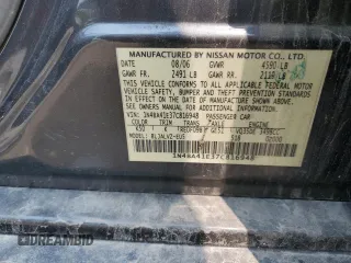 2007 Nissan Maxima SE with VIN 1N4BA41E37C816948, listed as a Copart auction lot 59206625 with 203,129 mi miles and Salvage title. Bid and sale history available at DreamBid. Image 12.