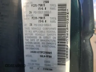 1993 Nissan Frontier SE z VIN 1N6HD16Y9PC398809, wystawiony jako Copart lot #70628754 z przebiegiem 224 511 mil mil oraz Szkoda całkowita • Salvage title. Historia ofert i sprzedaży dostępna na DreamBid. Obrazek 12.