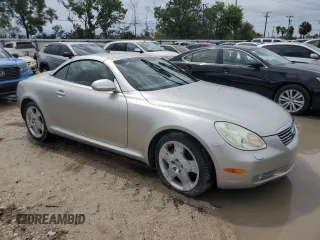 2005 Lexus SC with VIN JTHFN48Y250067072, listed as a Copart auction lot 73648694 with Not Provided miles and Salvage Title. Bid and sale history available at carsss.com. Image 4.