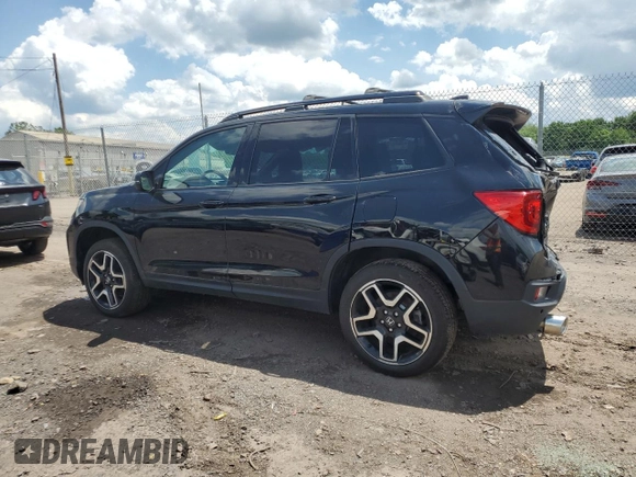 2023 Honda Passport Elite with VIN 5FNYF8H01PB030270, listed as a Copart auction lot 61402965 with 7,931 mi miles and Salvage title. Bid and sale history available at DreamBid. Image 2.