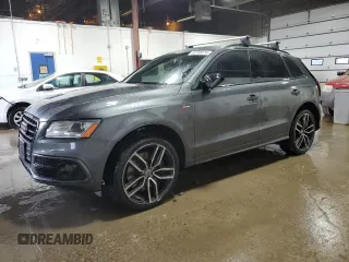 2017 Audi SQ5 Premium Plus with VIN WA1CCAFP9HA036655, listed as a Copart auction lot 85700074 with 73,337 mi miles and Salvage Title. Bid and sale history available at carsss.com. Image 1.