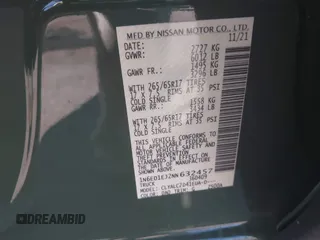 2022 Nissan Frontier SV with VIN 1N6ED1EJ2NN632457, listed as a IAAI auction lot 41694079 with 64,506 mi miles and . Bid and sale history available at DreamBid. Image 9.