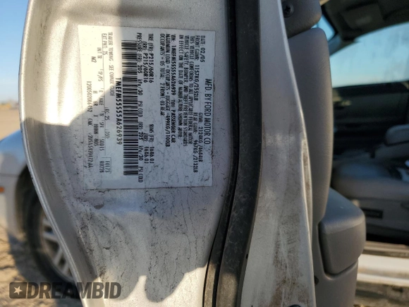 2005 Mercury Sable LS with VIN 1MEFM55S55A626939, listed as a Copart auction lot 83258784 with 94,768 mi miles and Salvage title. Bid and sale history available at DreamBid. Image 14.