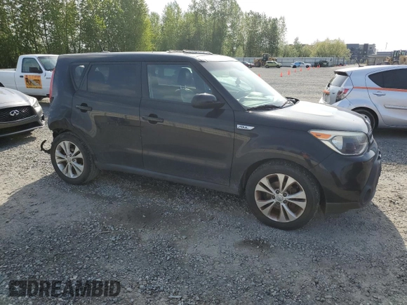 2015 Kia Soul + with VIN KNDJP3A59F7114011, listed as a Copart auction lot 55461055 with 86,413 mi miles and Salvage Title. Bid and sale history available at DreamBid. Image 4.