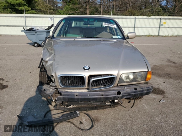 1997 BMW 7 Series 740il with VIN WBAGJ8325VDM04352, listed as a Copart auction lot 70189534 with 129,463 mi miles and Salvage Title. Bid and sale history available at carsss.com. Image 5.