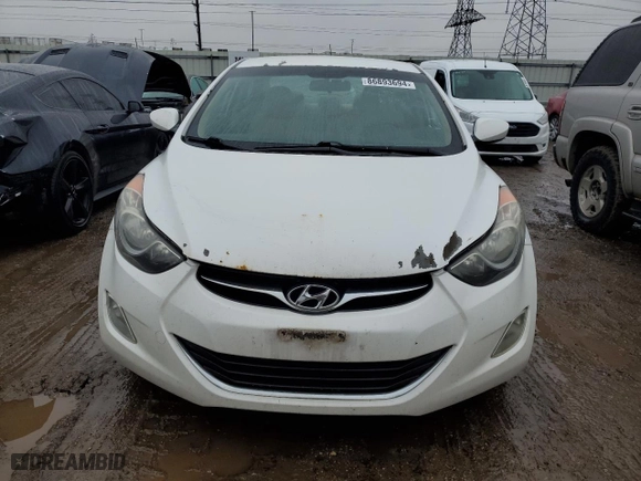 2012 Hyundai Elantra GLS PZEV with VIN 5NPDH4AE7CH080061, listed as a Copart auction lot 86893694 with 217,551 mi miles and Clean Title. Bid and sale history available at carsss.com. Image 5.