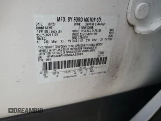 2021 Ford Explorer Limited with VIN 1FMSK8FHXMGA25091, listed as a Copart auction lot 43175235 with 40,481 mi miles and Salvage Title. Bid and sale history available at carsss.com. Image 16.