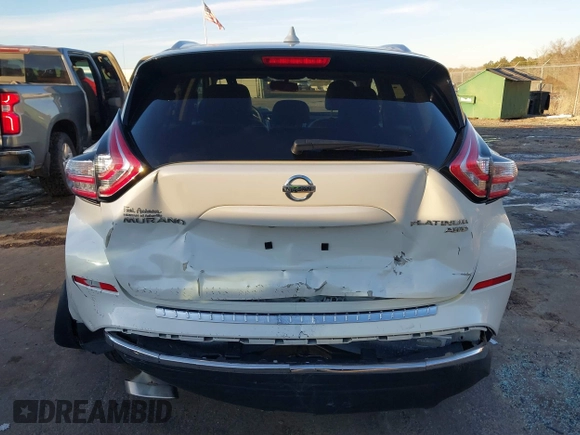 2017 Nissan Murano S with VIN 5N1AZ2MH5HN118819, listed as a IAAI auction lot 41359898 with 92,052 mi miles and . Bid and sale history available at DreamBid. Image 6.