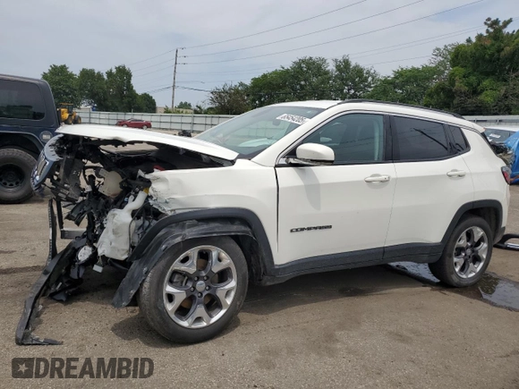 2019 Jeep Compass Limited z VIN 3C4NJDCB7KT620292, wystawiony jako Copart lot #65454205 z przebiegiem 65 431 mil mil oraz Szkoda całkowita • Salvage title. Historia ofert i sprzedaży dostępna na DreamBid. Obrazek 1.